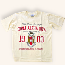 Cargar imagen en el visor de la galería, Sigma Alpha Iota Embroidered Cream Tee
