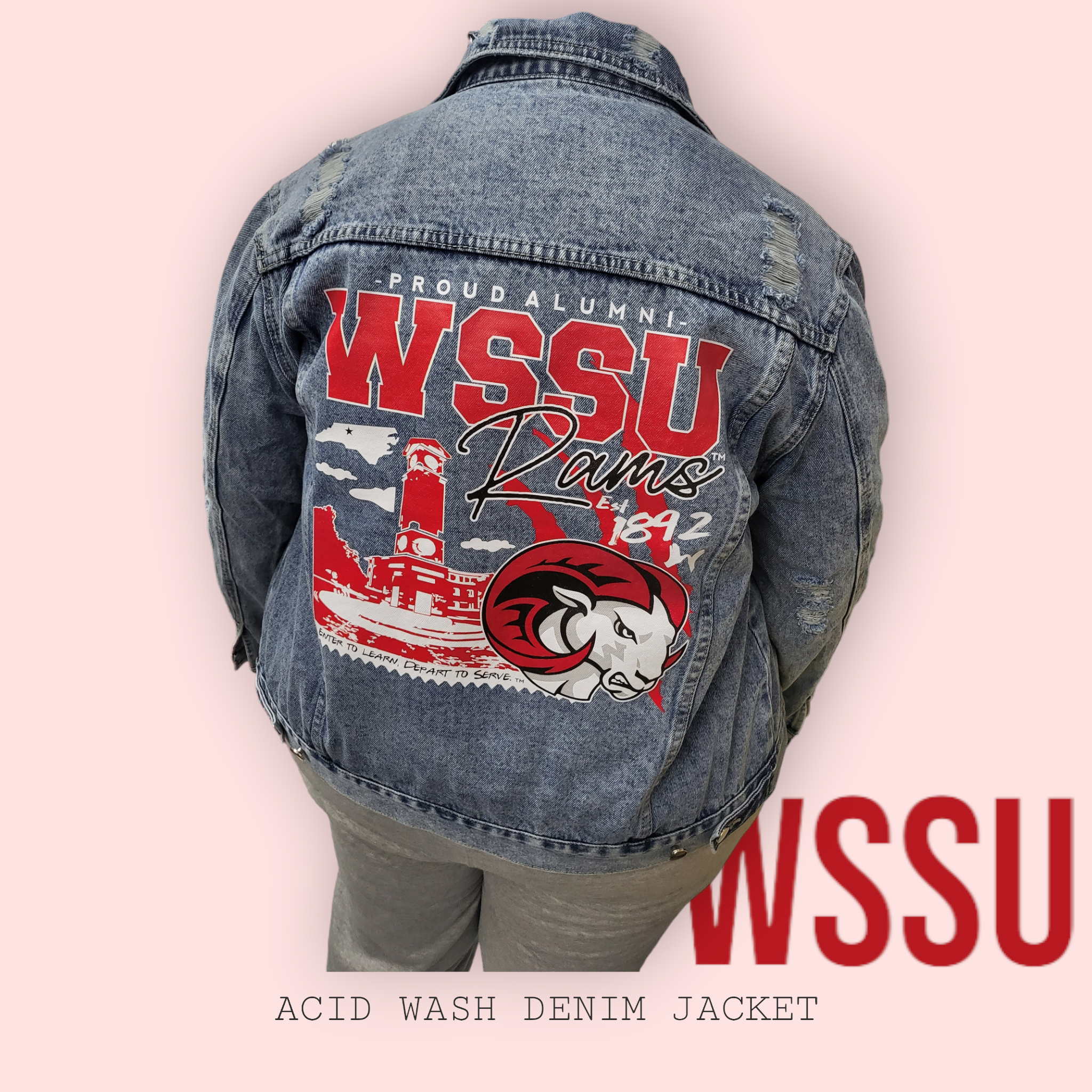 Red acid on sale wash denim jacket